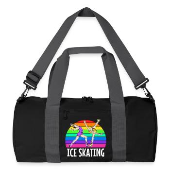 Eislaufen Eishockey Snowboard Wintersport Eis - Recycelte Duffel Bag - Schwarz/Graphitgrau - Vorne