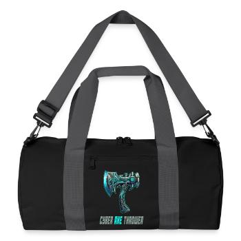 Cyber axe throwing axe sport design - Recycled Duffel Bag - black/graphite grey - Front