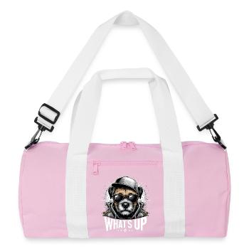 Border Terrier What’s Up Cappy Gift - Sac de sport recyclé - rose/blanc - Devant