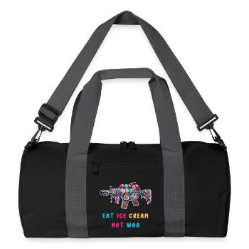 De la crème glacée au lieu de la guerre - Sac de sport recyclé - noir/gris graphite - Devant