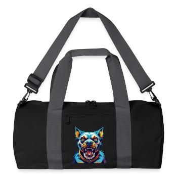 Cordoba Fighting Dog Breed Colorful Cartoon Kawaii - Recycled Duffel Bag - black/graphite grey - Front