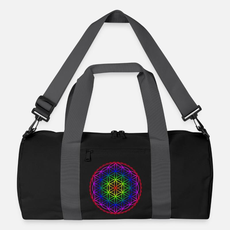 Fleur de vie arc-en-ciel Sac de sport recyclé