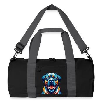 Transmontano Mastiff Chien Race Dessin animé Kawaii - Sac de sport recyclé - noir/gris graphite - Devant