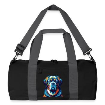 Mastiff des Alpes Chien Race Coloré Dessin Animé Kawaii - Sac de sport recyclé - noir/gris graphite - Devant