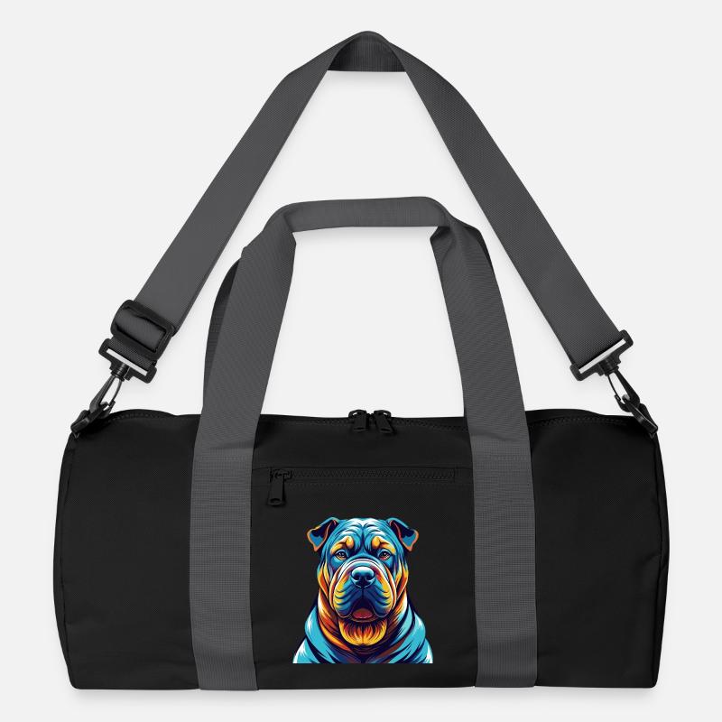 Shar Pei Hunderasse Bunte Karikatur Kawaii Recycelte Duffel Bag