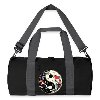 Yin Yang Koi Fish Design - Recycled Duffel Bag - black/graphite grey - Front