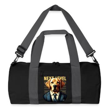 Dudley Labrador Suit Next Level Dog Gift - Recycled Duffel Bag - black/graphite grey - Front
