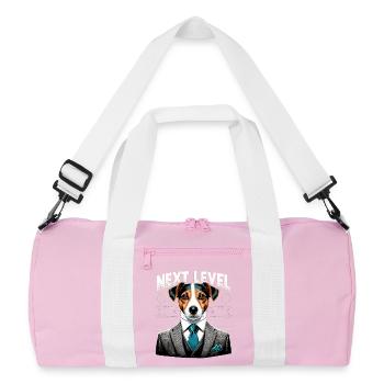 Jack Russell Terrier Suit Next Level Gift - Recycled Duffel Bag - pink/white - Front