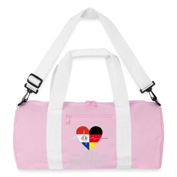 Paraguay and Germany 100% friendship - Recycled Duffel Bag - pink/white - Front