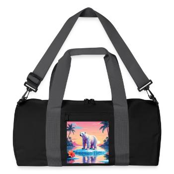 Polar Bear - Recycled Duffel Bag - black/graphite grey - Front