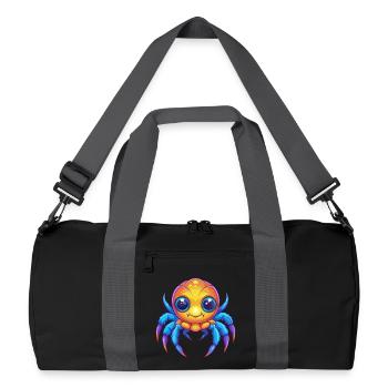 Araignée de mer Kawaii coloré dessin animé Animal marin - Sac de sport recyclé - noir/gris graphite - Devant