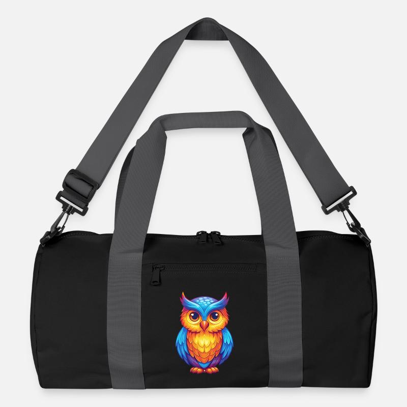 Eule Bunte Kawaii Cartoon Figur Vogel Recycelte Duffel Bag