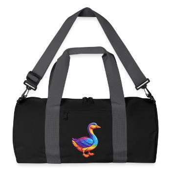 oie coloré kawaii personnage de dessin animé oiseau - Sac de sport recyclé - noir/gris graphite - Devant