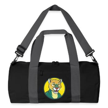 Niedliche Kawaii Cartoon Clipart Haustier Tier - Recycelte Duffel Bag - Schwarz/Graphitgrau - Vorne