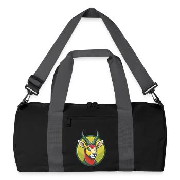 Impala Niedliche Kawaii Cartoon Clipart Haustier Tier - Recycelte Duffel Bag - Schwarz/Graphitgrau - Vorne