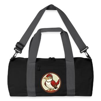 Coucou oiseau coloré Kawaii dessin animé personnage animal de compagnie - Sac de sport recyclé - noir/gris graphite - Devant