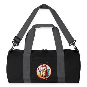 Ladybug Funny Kawaii Cartoon Clipart Animal Pet - Recycled Duffel Bag - black/graphite grey - Front