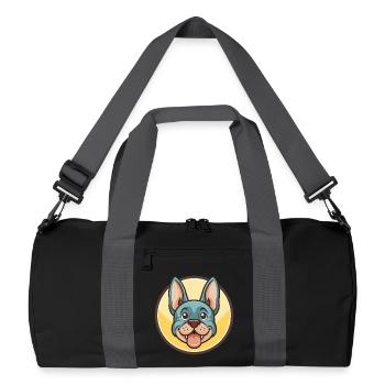 Bleu De Gascogne Dog Race Dessin Animé Kawaii Clipart - Sac de sport recyclé - noir/gris graphite - Devant