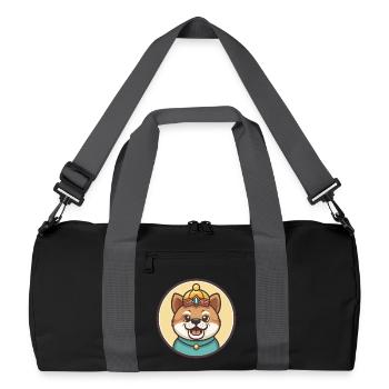 Chinese Imperial Dog Breed Cartoon Kawaii Clipart - Recycled Duffel Bag - black/graphite grey - Front
