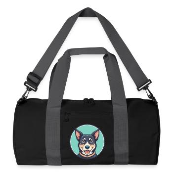 Cane Paratore Dog Breed Cartoon Kawaii Clipart Pet - Recycled Duffel Bag - black/graphite grey - Front