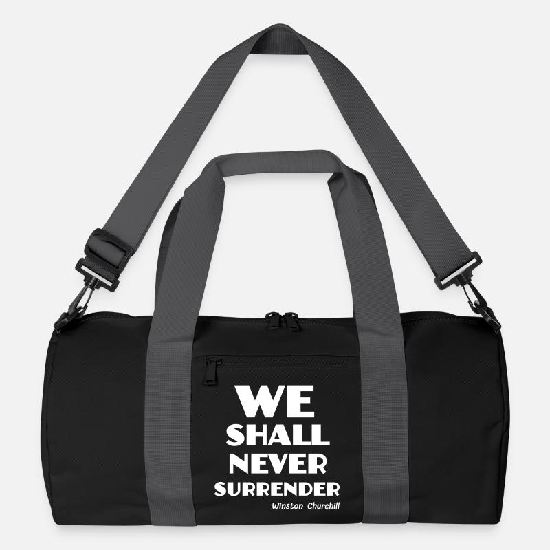 we shall never surrender ! - Recycled Duffel Bag - black/graphite grey