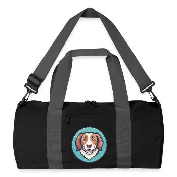 Nouvelle-Écosse Canard Tolling Retriever Chien Dessin animé Animal de compagnie - Sac de sport recyclé - noir/gris graphite - Devant
