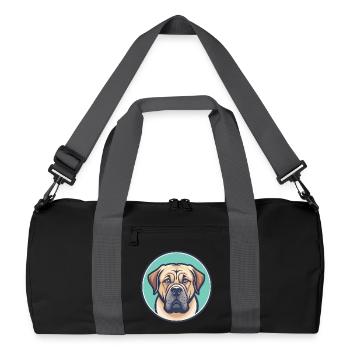 Dogue espagnol chien race dessin animé Kawaii Clipart - Sac de sport recyclé - noir/gris graphite - Devant