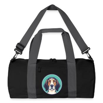 Treeing Walker Coonhound Dog Breed Cartoon Kawaii - Recycled Duffel Bag - black/graphite grey - Front