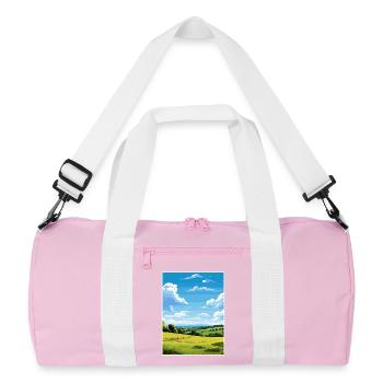 Blackdown Hills Aonb Reiseposter Souvenir WPA - Recycelte Duffel Bag - Rosa/Weiß - Vorne