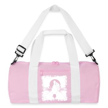 Bowling Pins - Recycled Duffel Bag - pink/white - Front