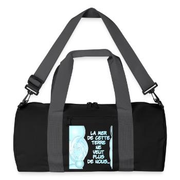 la mer de cette terre ne veut plus de nous 2.0 - Sac de sport recyclé - noir/gris graphite - Devant