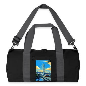 Sao Paulo Brésil Affiche de voyage Peinture Souvenir WPA - Sac de sport recyclé - noir/gris graphite - Devant