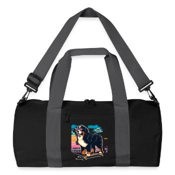 Bernese mountain dog - Recycled Duffel Bag - black/graphite grey - Front
