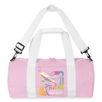 Nous nous envolons pour Dubaï - Odloot ! - Sac de sport recyclé - rose/blanc - Devant