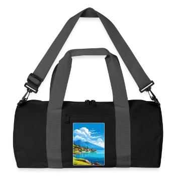 Lac de Garde Italie Affiche de voyage Peinture Souvenir WPA - Sac de sport recyclé - noir/gris graphite - Devant
