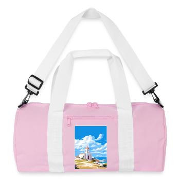 Délos Grèce Affiche de voyage Souvenir Carte Postale Peinture - Sac de sport recyclé - rose/blanc - Devant