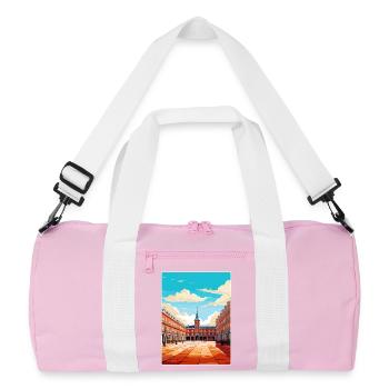 Madrid Espagne Affiche de voyage Souvenir Carte Postale Peinture - Sac de sport recyclé - rose/blanc - Devant