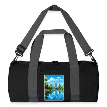 Orlando Beach Florida City Travel Poster Souvenir - Recycled Duffel Bag - black/graphite grey - Front