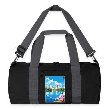 Orlando Beach Florida City Travel Poster Souvenir - Recycled Duffel Bag - black/graphite grey - Front