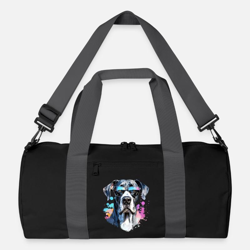 Great Dane with sunglasses Recycled Duffel Bag