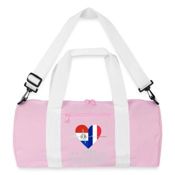 Paraguay and France 100% friendship - Recycled Duffel Bag - pink/white - Front