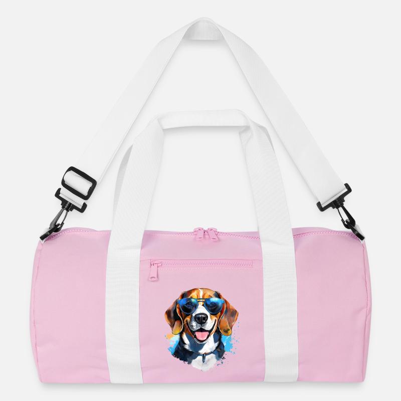 Beagle mit Sonnenbrille Recycelte Duffel Bag