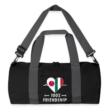 Japan and Italy 100% friendship - Recycled Duffel Bag - black/graphite grey - Front