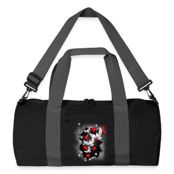 Colombes Colombe Coeur Paix Colombes de la Paix - Sac de sport recyclé - noir/gris graphite - Devant
