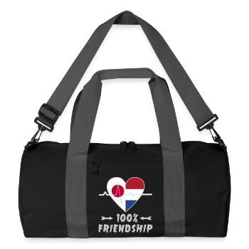 Japan and the Netherlands 100% friendship - Recycled Duffel Bag - black/graphite grey - Front