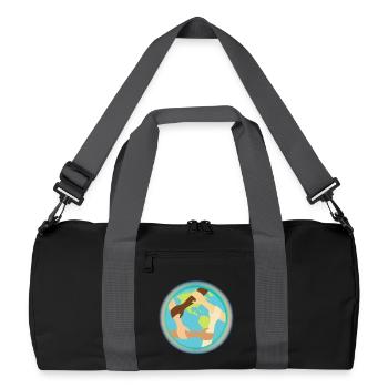 Unité mondiale et entraide - Sac de sport recyclé - noir/gris graphite - Devant