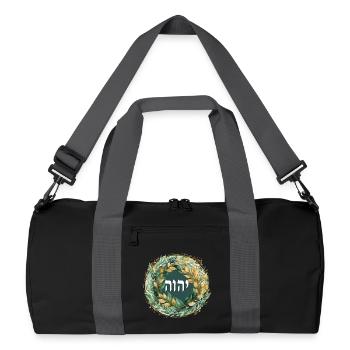 Hebrew Name of God YHWH - Recycled Duffel Bag - black/graphite grey - Front