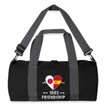 Japan and Spain 100% friendship - Recycled Duffel Bag - black/graphite grey - Front