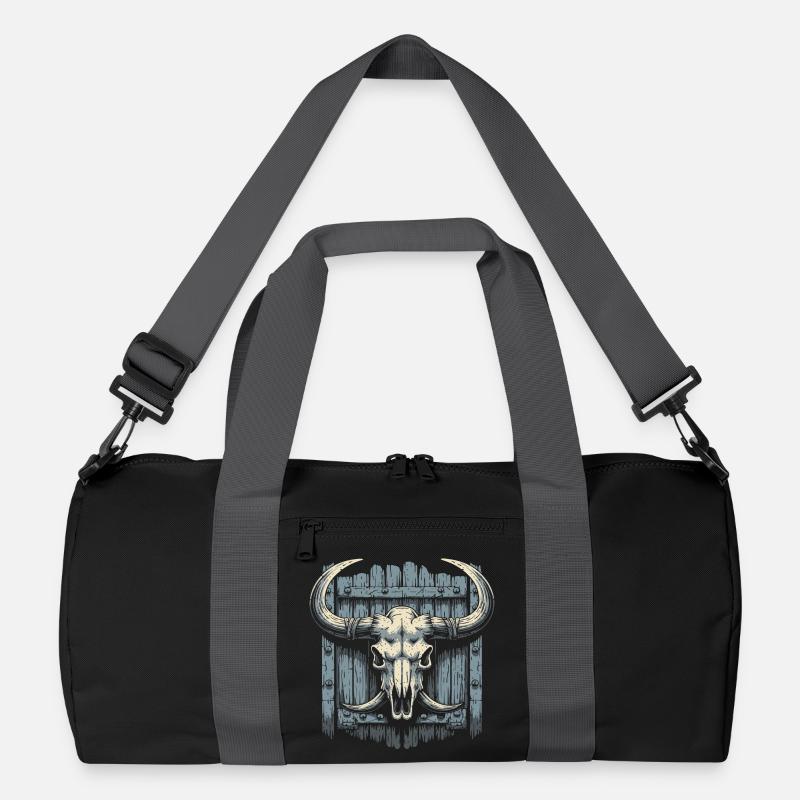 Bison skull Recycled Duffel Bag
