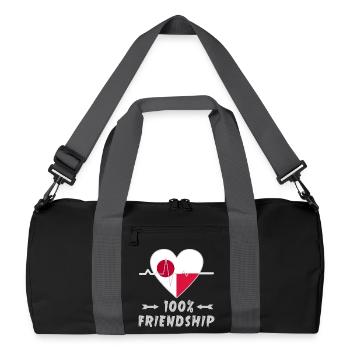 Japan and Poland 100% friendship - Recycled Duffel Bag - black/graphite grey - Front